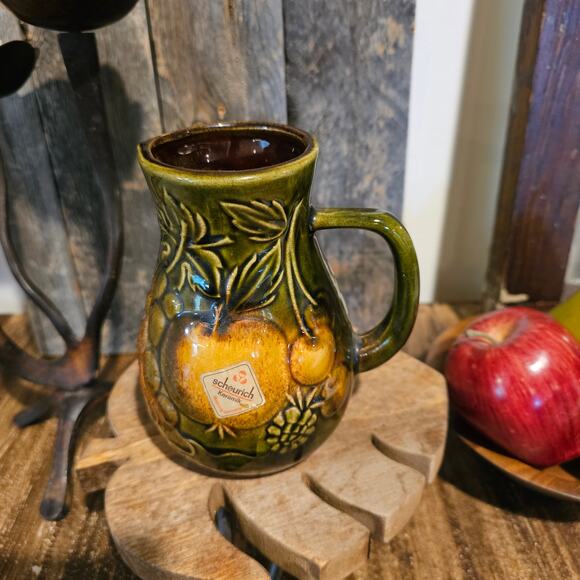 Vintage Scheurich Keramik Fruit Pitcher - Small Decorative Pottery West Germany - Picture 4 of 10